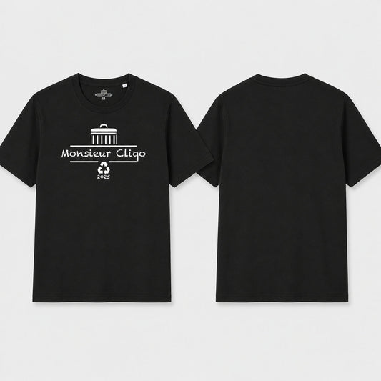 The Essential Tee van Monsieur Cliqo als voorbeeld bij het beoordelen van materiaal, pasvorm en afwerking van een T-shirt