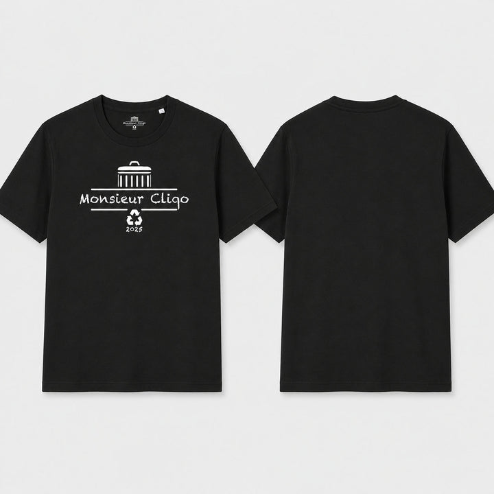 The Essential Tee van Monsieur Cliqo als voorbeeld bij het beoordelen van materiaal, pasvorm en afwerking van een T-shirt