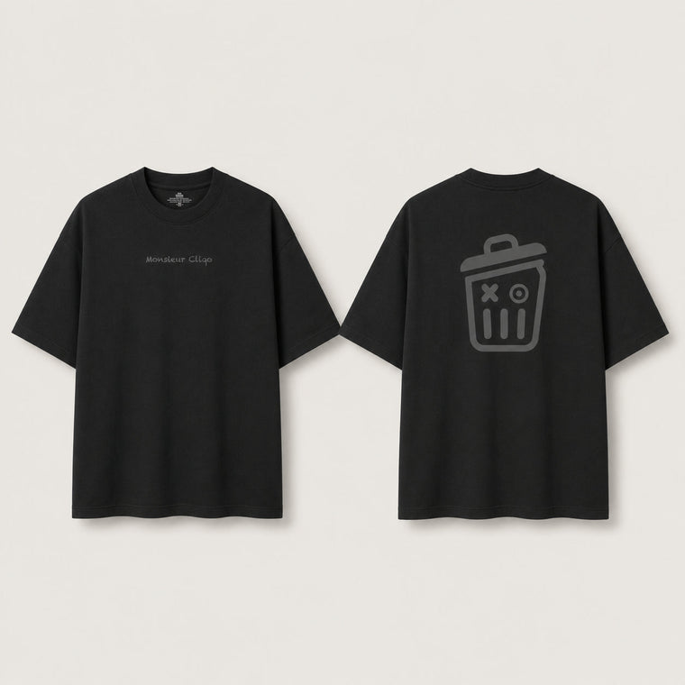 Oversized T-shirt met boxy fit en verlaagde schouderlijn als voorbeeld van een ontworpen oversized pasvorm