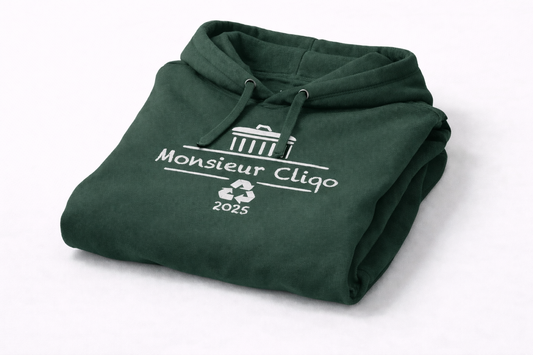 Groene duurzame hoodie van Monsieur Cliqo