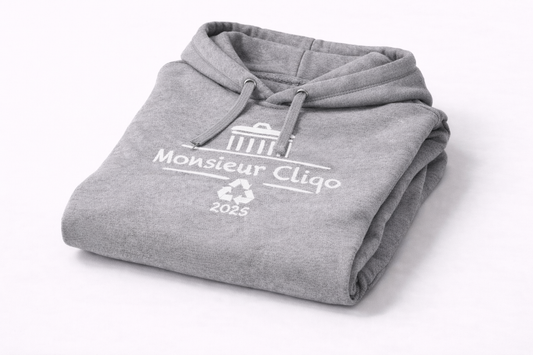 Grijze duurzame hoodie van Monsieur Cliqo