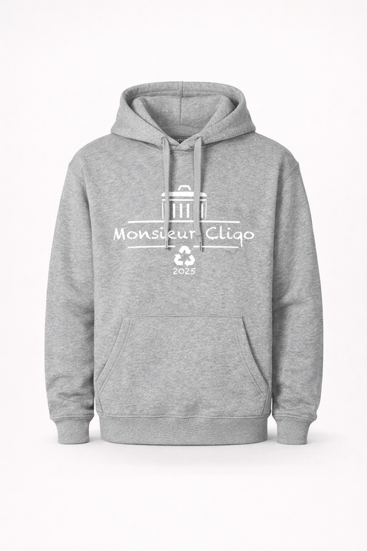 Grijze duurzame hoodie van Monsieur Cliqo